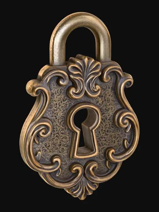 3D model for Ornate Padlock