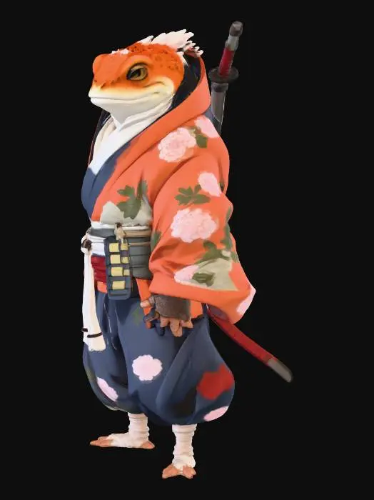 3D model for Samurai Toad Blossom
