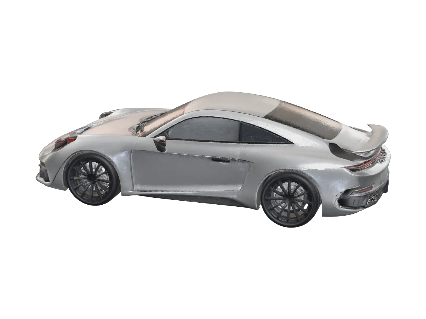 Porsche 911 3D model, vytvořený pomocí AI