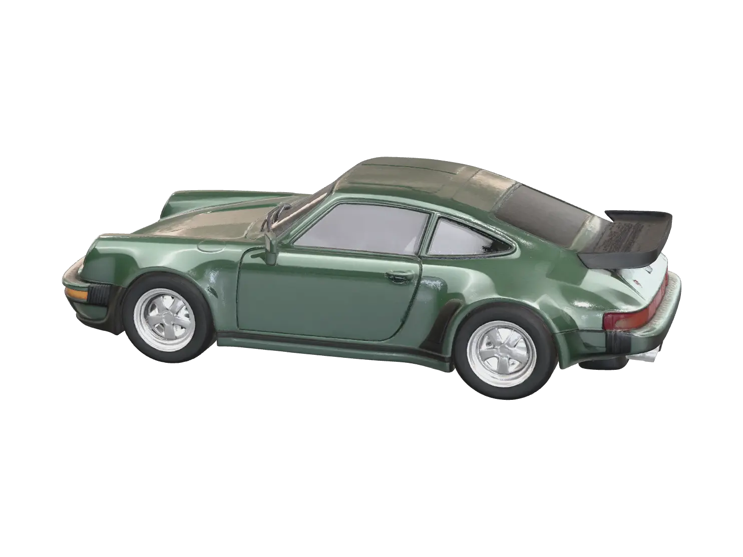 Fantasy Porsche 911 3D model, vytvořený pomocí AI