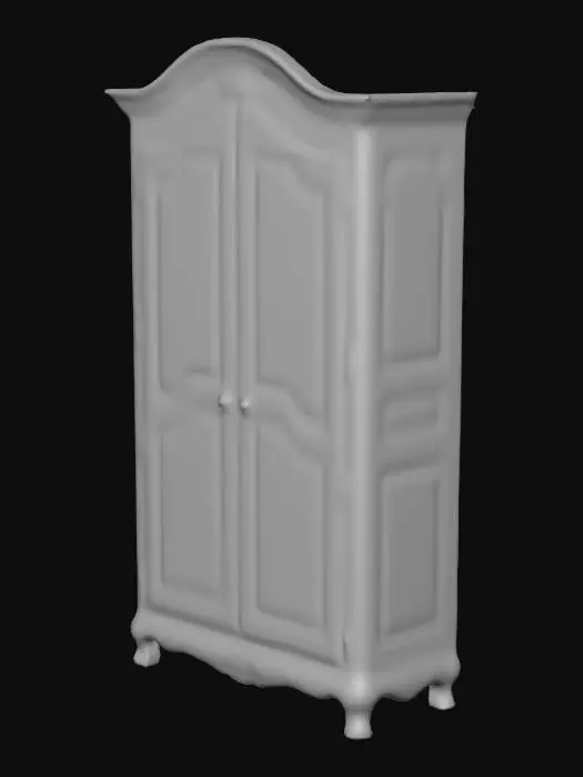 3D model for Antique Wooden Wardrobe