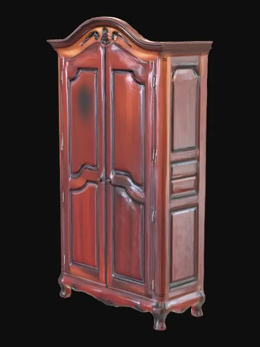 3D model for Antique Wooden Wardrobe