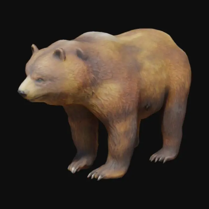 3D model for Majestic Grizzly colored