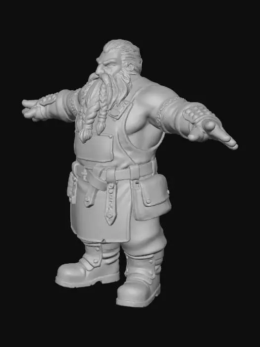 3D model for Dwarven Craftsman