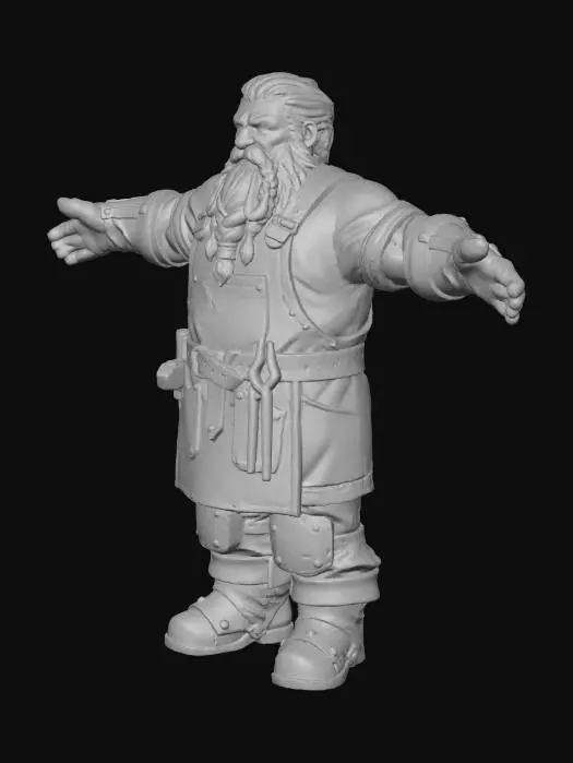3D model for Dwarven Blacksmith