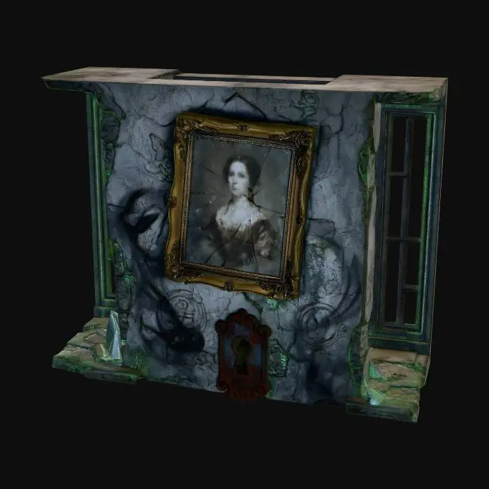 3D model for For the object: Specific features on the wall (e.g., a locked door, a broken window, a portrait, a symbol carved into it).
For the style: More specific artistic styles (e.g., "Victorian gothic," "abandoned asylum," "witch's lair," "post-apocalyptic ghost town").
For the color: More precise color details (e.g., "faded sepia tones," "iridescent slime green," "charred black," "moonlit blue").
For the material: More detailed material properties (e.g., "rotting flesh," "petrified wood," "rusty metal," "broken glass shards," "living shadows").
For the aesthetic: The overall mood or atmosphere (e.g., "creepy and subtle,"