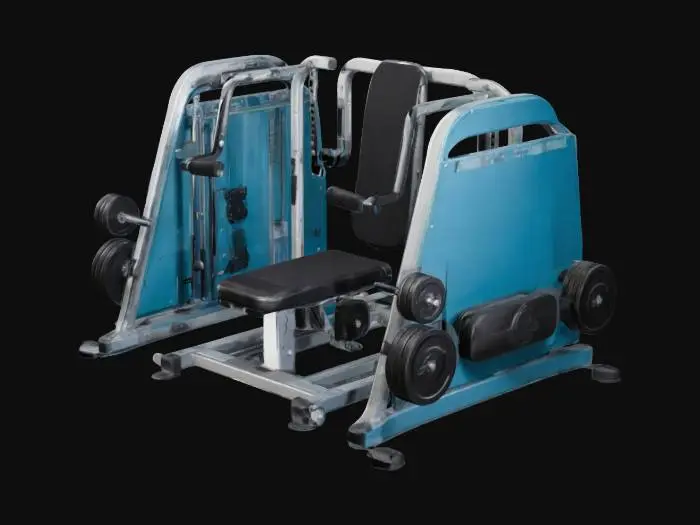 3D model for uma maquina de academia pra treinar  costas