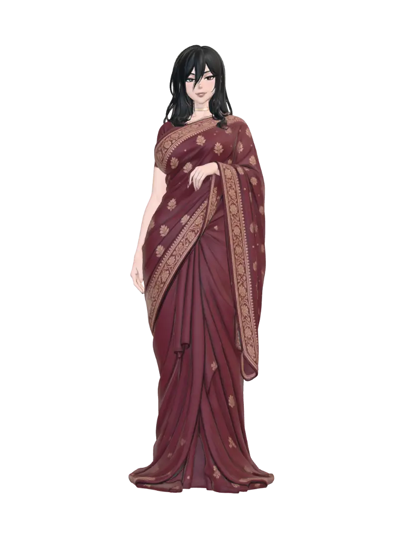 Seraphina (Cultural style) - Bengal 3D model, vytvořený pomocí AI