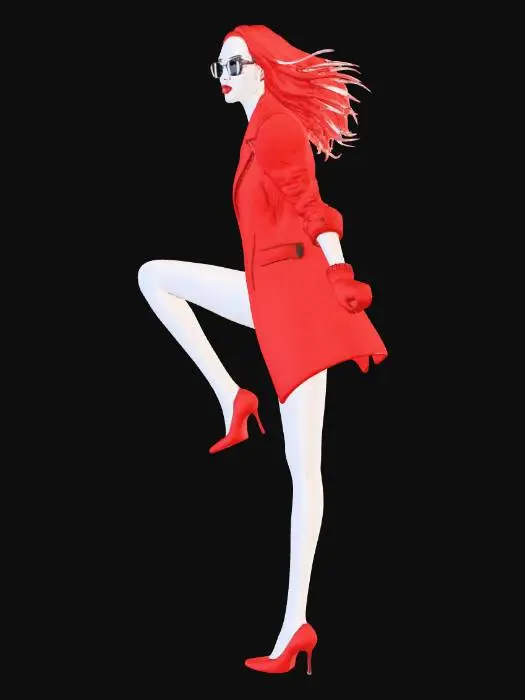 3D model for Maxx Steele Red Coat