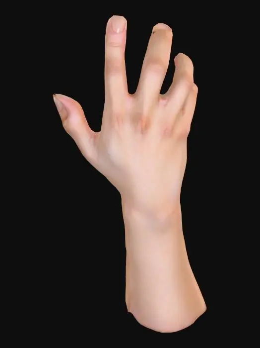 3D model for Stretched Fingers