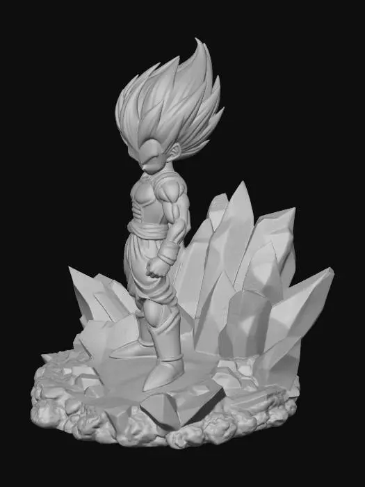 3D model for una base para una figuras de vegeta ssj4 estilo dragón ball