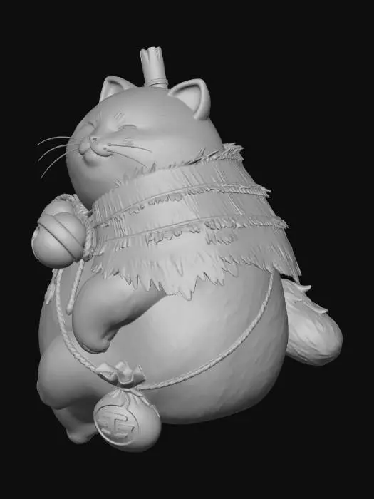 3D model for Samurai Cat Relaxation