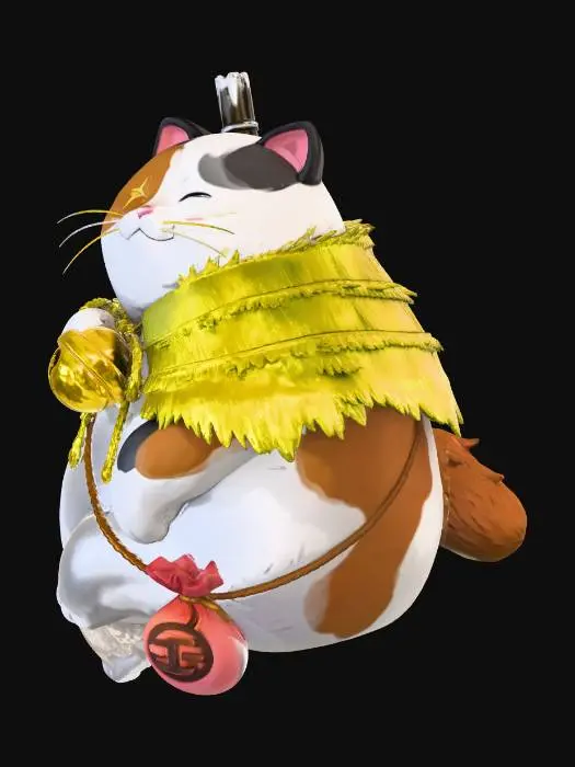 3D model for Samurai Cat Relaxation