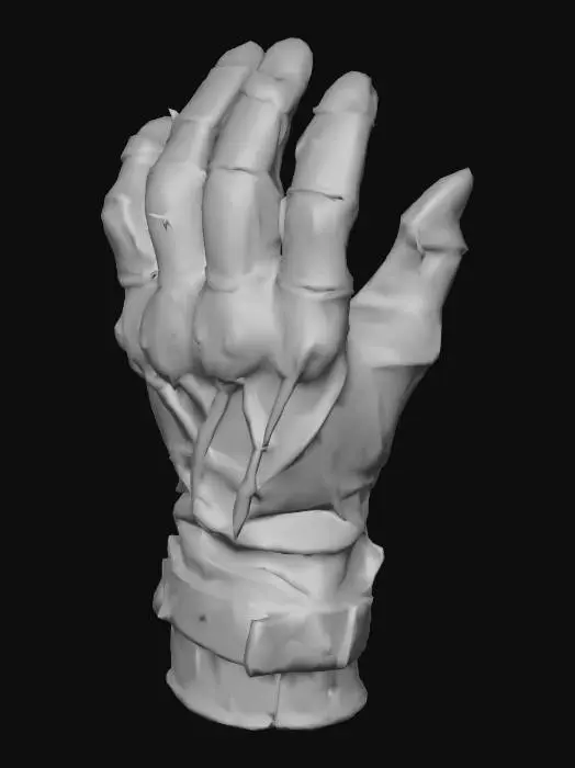 3D model for dirty tattered hunter glove Gauntlet of Time