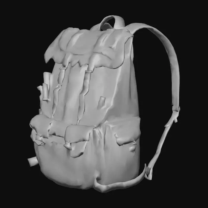 3D model for tattered hunter backpack 