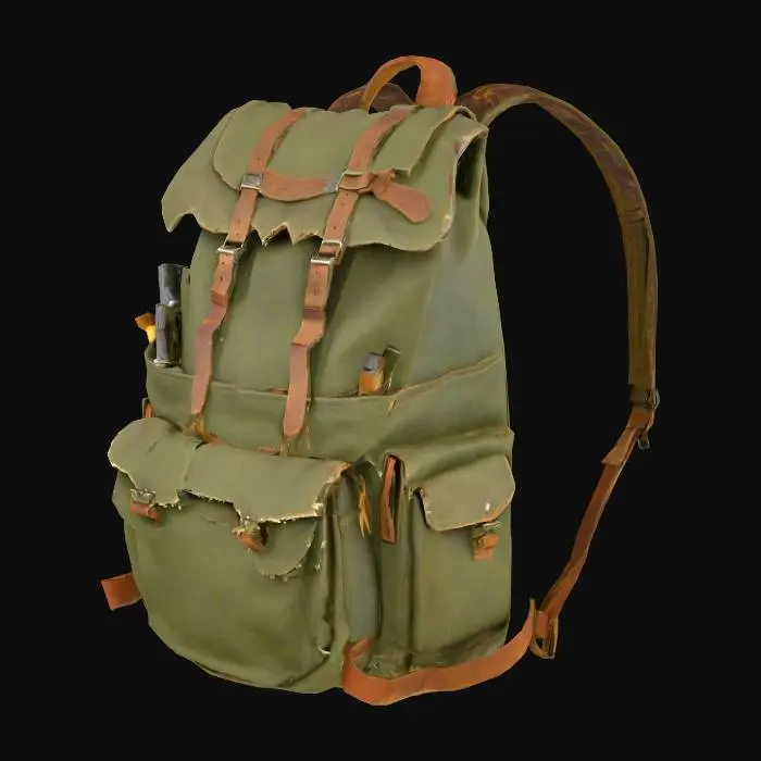 3D model for tattered hunter backpack 