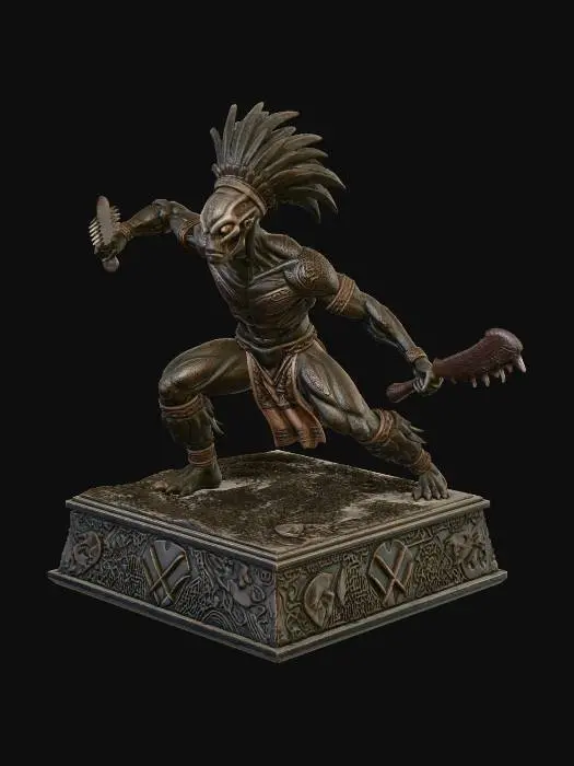 3D model for Alien Hawaiian Warrior