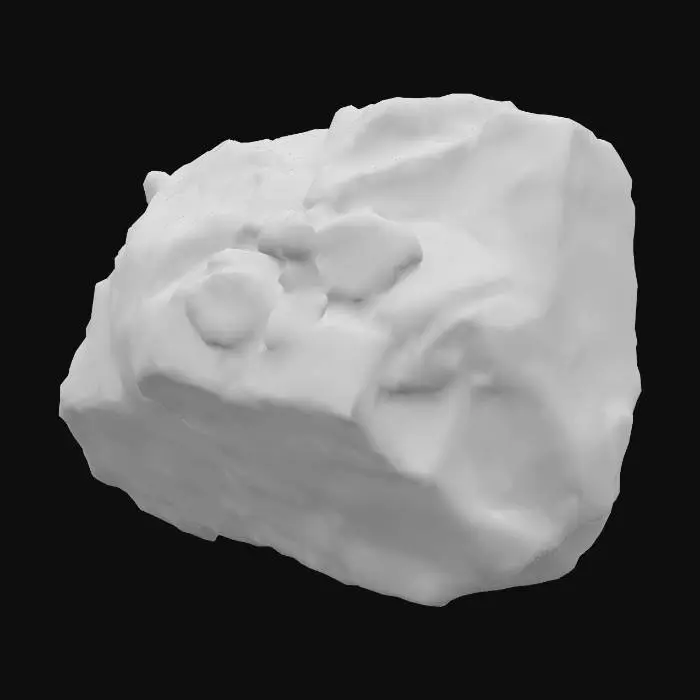 3D model for raw lump of lead, unrefined and heavy-looking