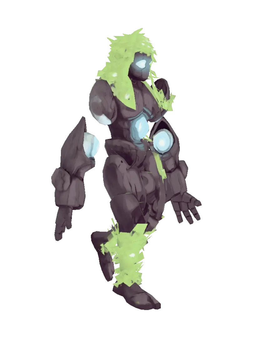 Golem - Fungal 3D model, vytvořený pomocí AI
