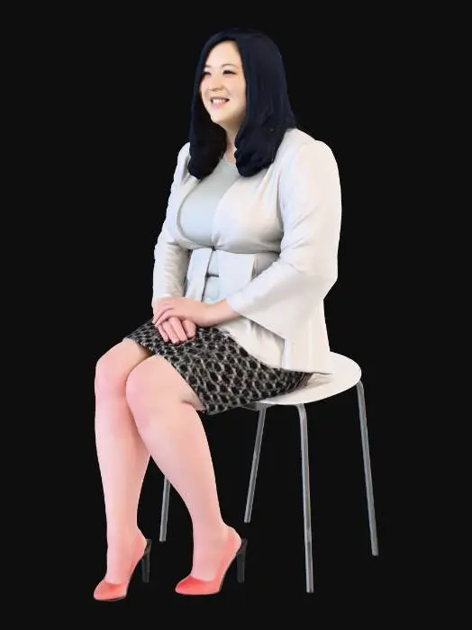 3D model for Lady in Grey Chair