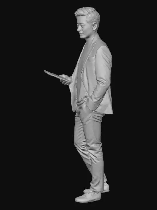 3D model for Young Professional with Tablet