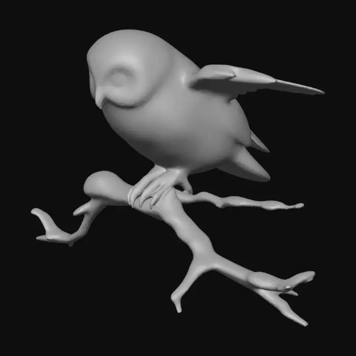 3D model for snowy owl