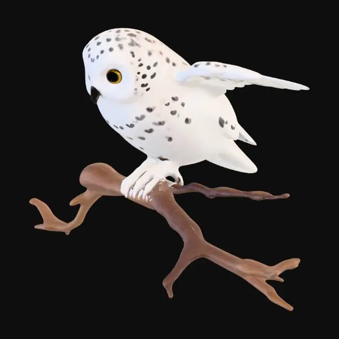 3D model for snowy owl