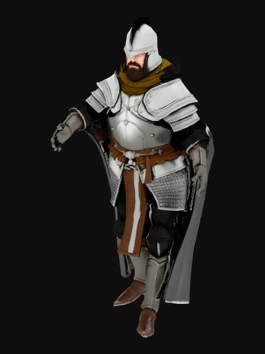 3D model for A realistic 3D model of Hernán Cortés, the 16th-century Spanish conquistador, standing in a T-pose, fully rigged and motion-ready for animation. He should wear authentic early 1500s Spanish armor — polished metal breastplate, pauldrons, greaves, and a plumed helmet. Include a detailed belt with sword sheath, leather gloves, and boots. The face should show a confident, determined expression with short beard and period-accurate hairstyle. The model must be anatomically correct, cleanly rigged, and optimized for animation use in games or cinematic production. Maintain realistic PBR textures and balanced proportions.

Optional style tags (choose one for your project):

“Realistic historical style for cinematic animation.”