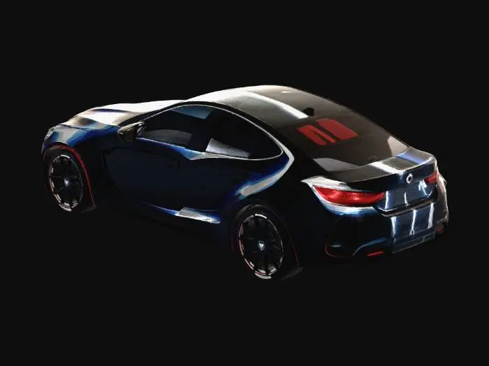 3D model for Split Neon BMW Front View