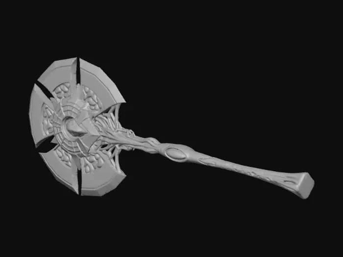 3D model for Verdant Heart War Axe