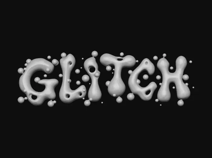 3D model for Liquid Chrome Alphabet