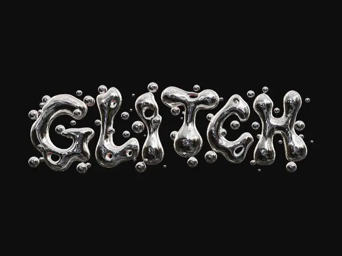 3D model for Liquid Chrome Alphabet