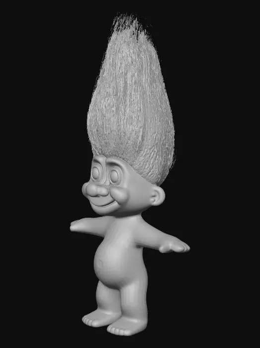 3D model for Blue-Haired Troll Doll