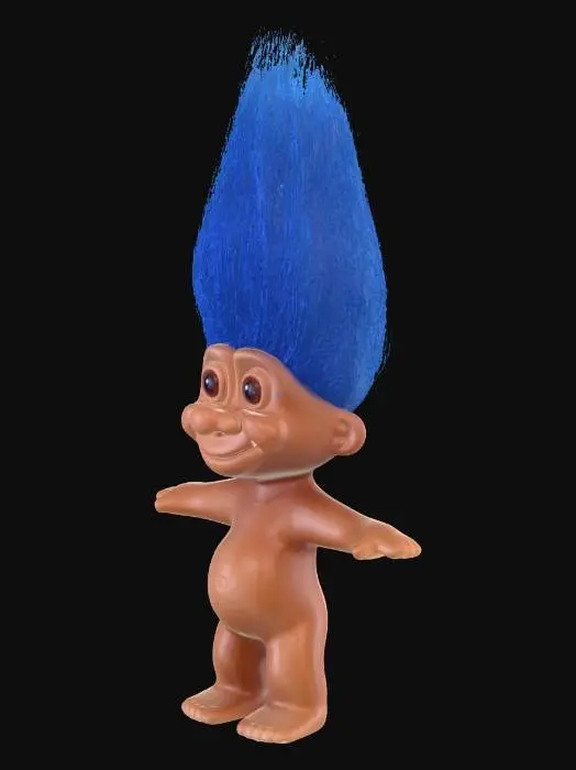 3D model for Blue-Haired Troll Doll