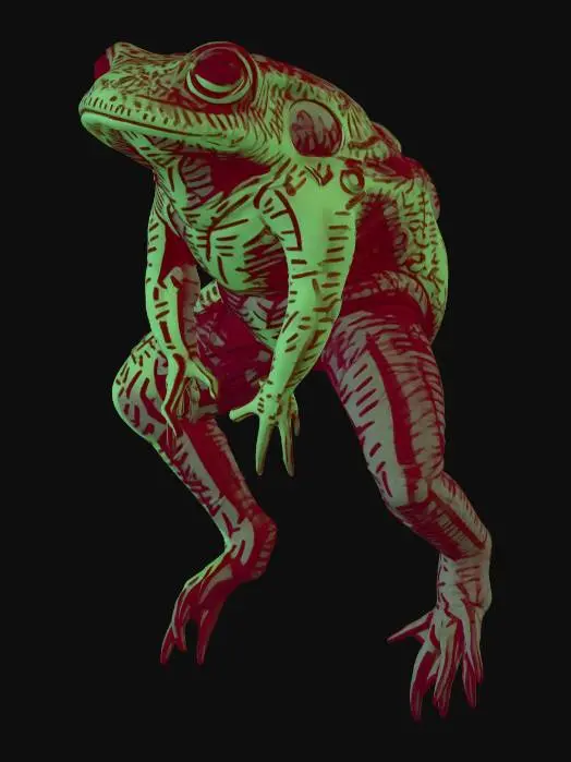 3D model for Contorted Frog
