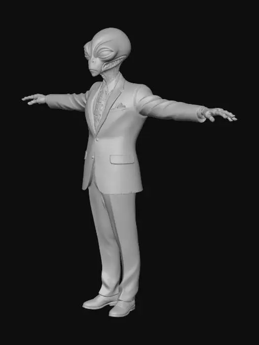 3D model for Pink-Suited Alien Gentleman