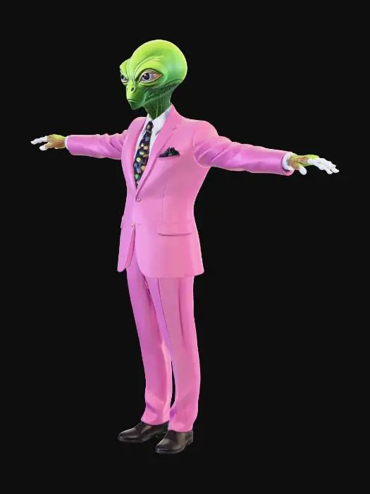 3D model for Pink-Suited Alien Gentleman