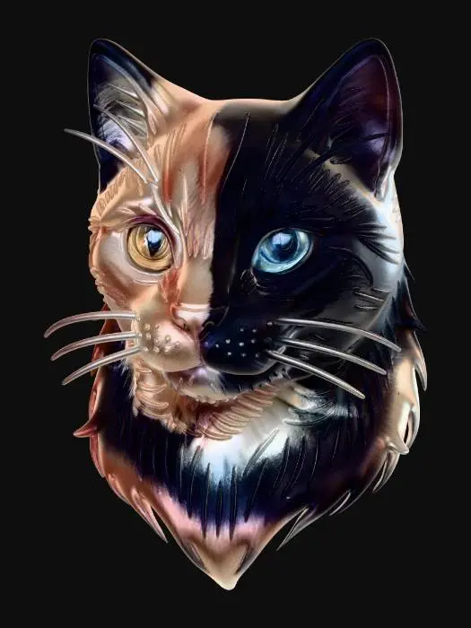 3D model for Whiskered Silhouette