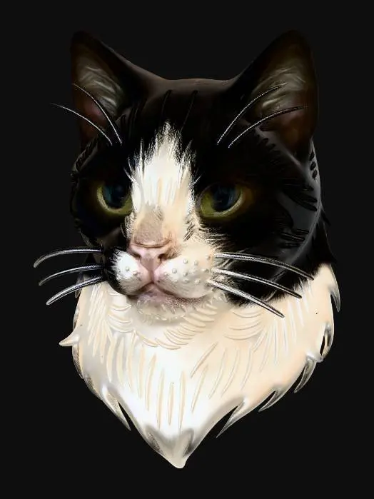 3D model for Whiskered Silhouette