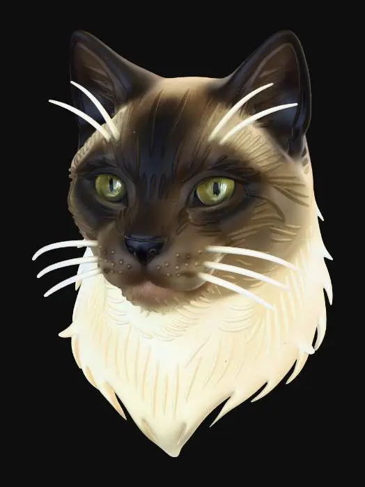 3D model for Whiskered Silhouette