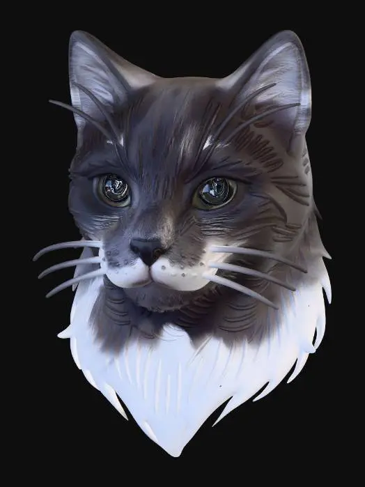 3D model for Whiskered Silhouette