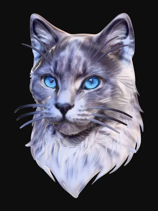 3D model for Whiskered Silhouette