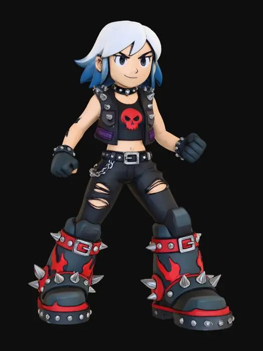 3D model for Stompra (Punk Outfit)