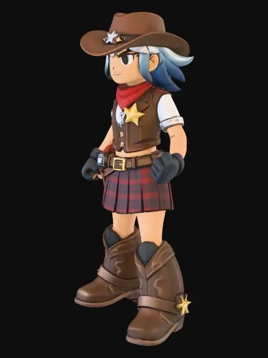 3D model for Stompra (Cowgirl outfit)