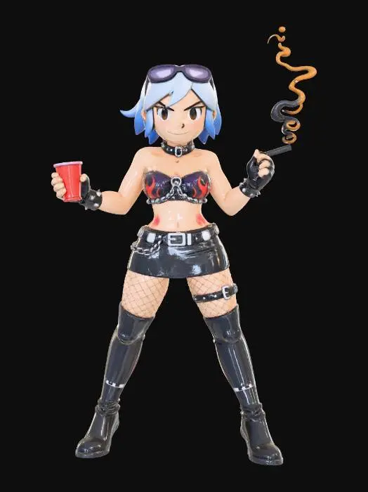 3D model for Stompra (Bad Girl Party Outfit)