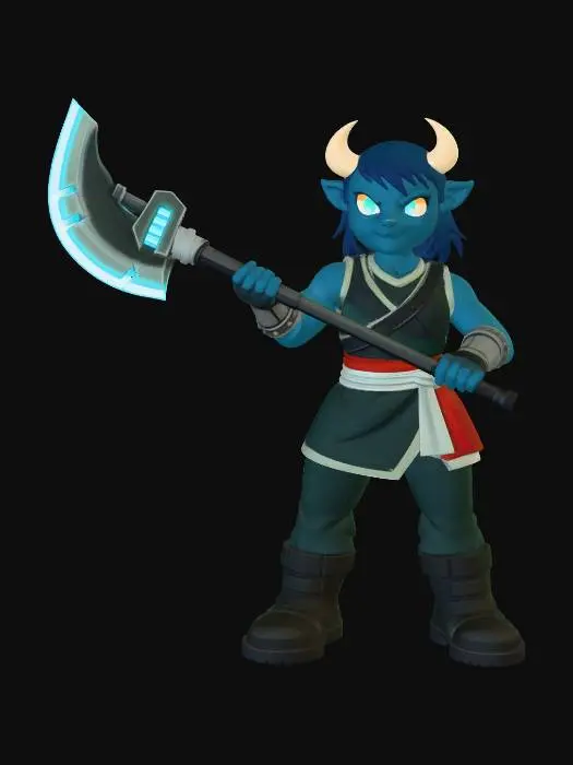 3D model for Lyra Steelhorn (with weapon)