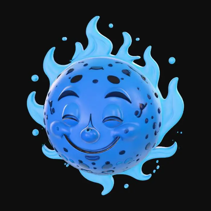 3D model for Just a round blue giant star