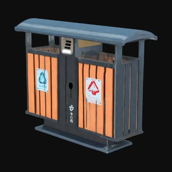 3D model for Recycling Bin in Park