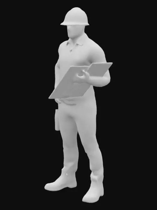 3D model for a male construction worker
