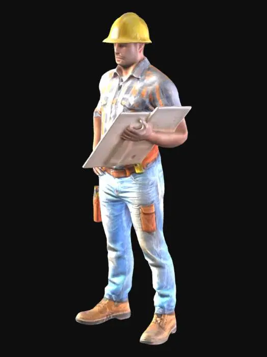 3D model for a male construction worker